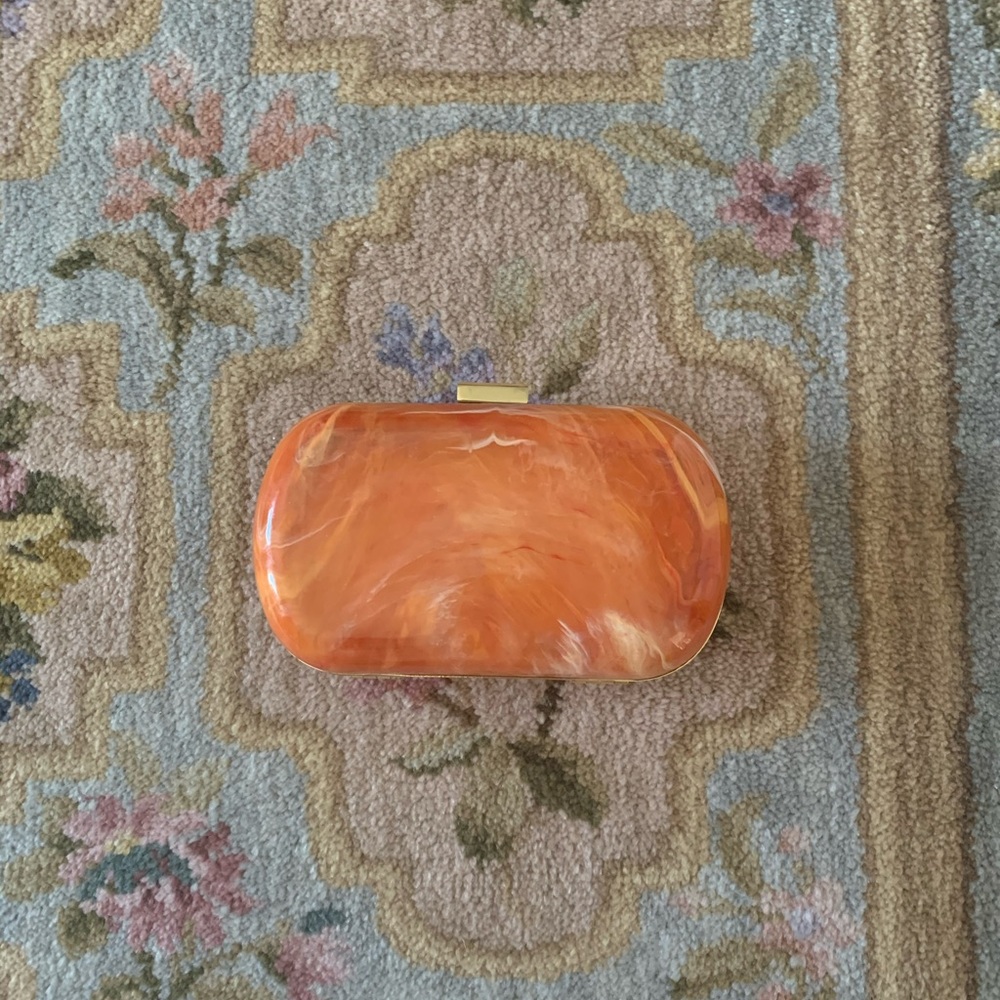 Orange acrylic clutch